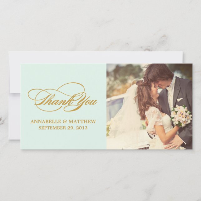 SCRIPTED | WEDDING THANK YOU PHOTO CARD (Front)