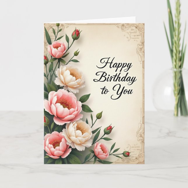 Scripted Wishes Birthday Card (Front)