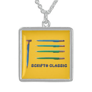Scripto Classic Mechanical Pencil Sterling Silver Necklace