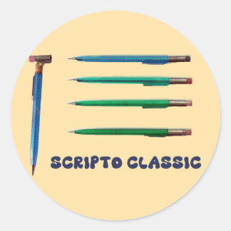 Scripto Classic Mechanical Pencils Round Sticker