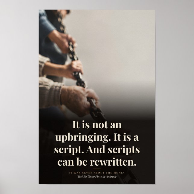 Scripts Can Be Rewritten Book Quote Art Poster (Front)