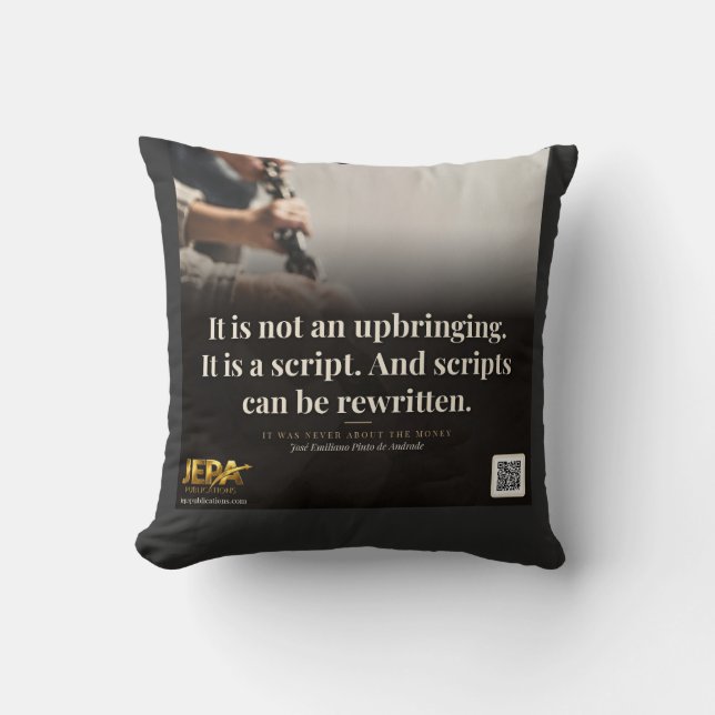 Scripts Can Be Rewritten Book Quote Throw Pillow (Front)