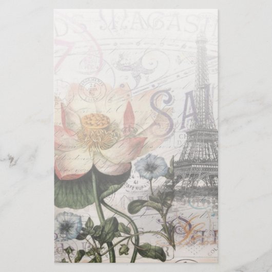 scripts french botanical lotus paris eiffel tower (Front)