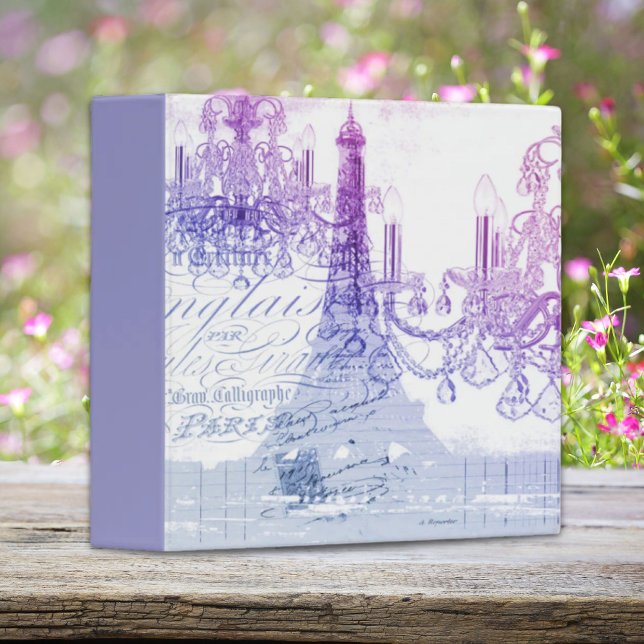 scripts purple chandelier paris eiffel tower 3 ring binder (scripts purple chandelier paris eiffel tower 3 ring binder)