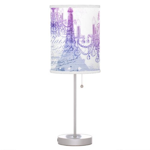 scripts purple chandelier paris eiffel tower table lamp