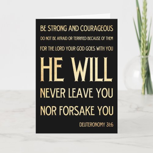 Scriptural Bible Verse _ Deuteronomy 316 Holiday Card