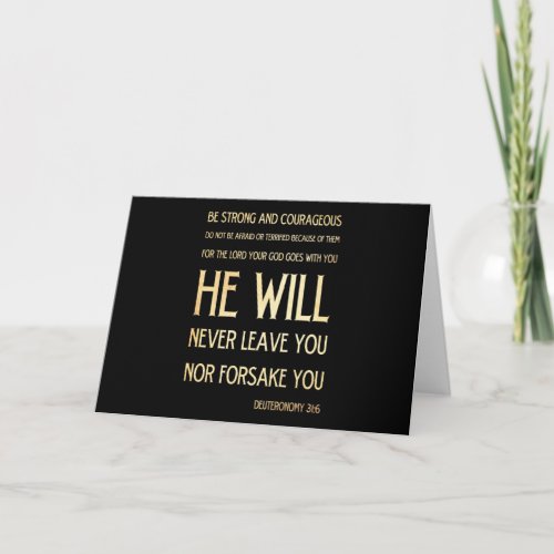 Scriptural Bible Verse _ Deuteronomy 316 Holiday Card