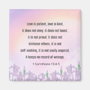 Scripture, 1 Corinthians 13 4-5, Magnet