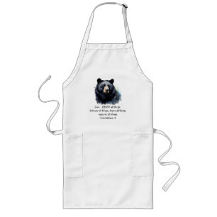 Scripture 1 Corinthians 13:4 Love is Long Apron