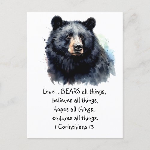 Scripture 1 Corinthians 134 Love is Postcard