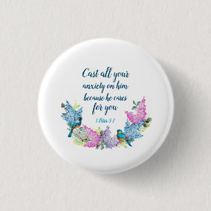 Scripture 1 Peter 5:7   Button