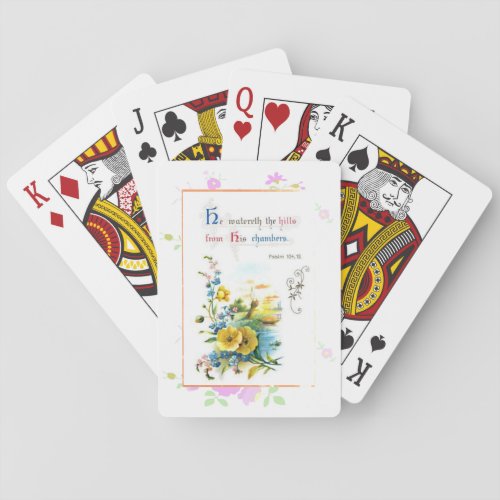 Scripture And Flowers Bicycle Playing Cards