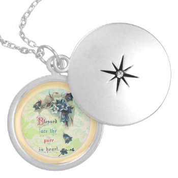 Scripture And Flowers Locket Necklace by justcrosses at Zazzle