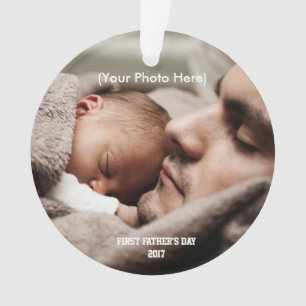 Scripture and Photo, First Father's Day Ornament