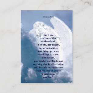 Scripture Angel In Clouds Memorial Business Card