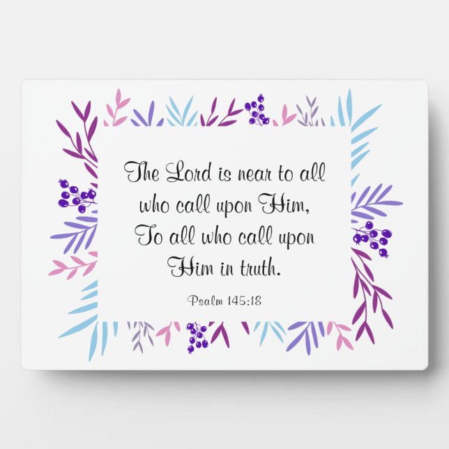 Scripture Art Bible Verse Plaque (Front)