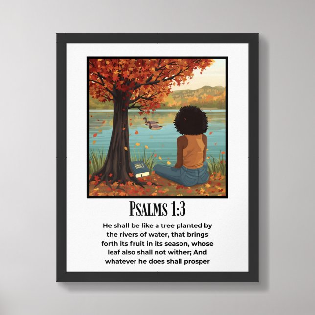 Scripture Art Psalm 1:3  Framed Art (Framed Front)