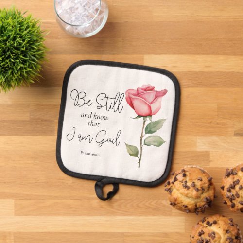 Scripture Be Still and Know that I am God Flower Pot Holder