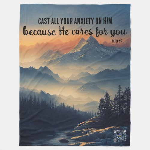 Scripture Blanket He Cares