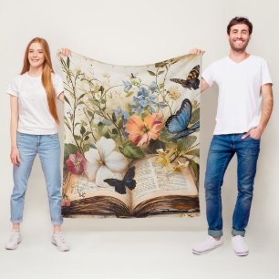 Scripture Blooms Serene  Fleece Blanket