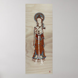 Scripture Buddha Doug Fir Background Art Print