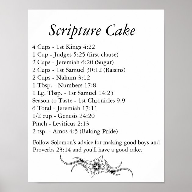 Scripture Cake Poster | Zazzle