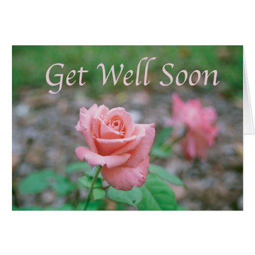 Scripture card -- Get Well Soon with rose | Zazzle