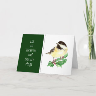 Scripture Christmas Let all Heaven and Nature Sing Holiday Card