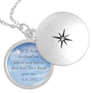 Scripture Comfort Bible Scripture verse Psalm 139: Locket Necklace
