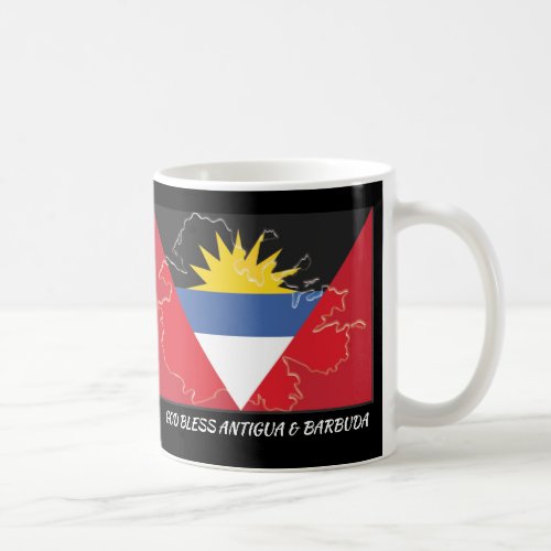 Scripture Customized ANTIGUA BARBUDA FLAG Black Coffee Mug