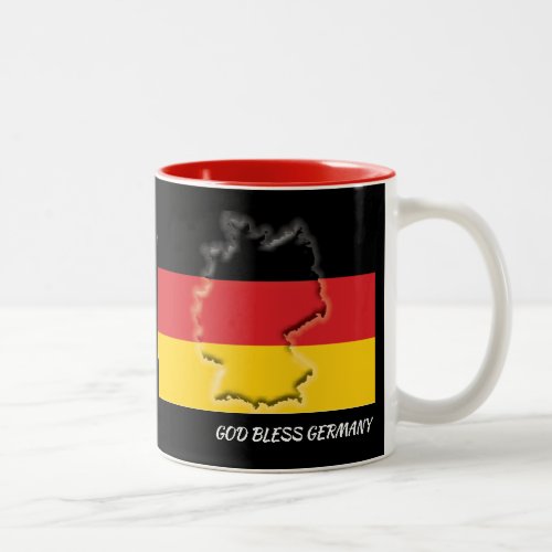 Scripture Customized GERMANY FLAG MAP  Black Two_Tone Coffee Mug