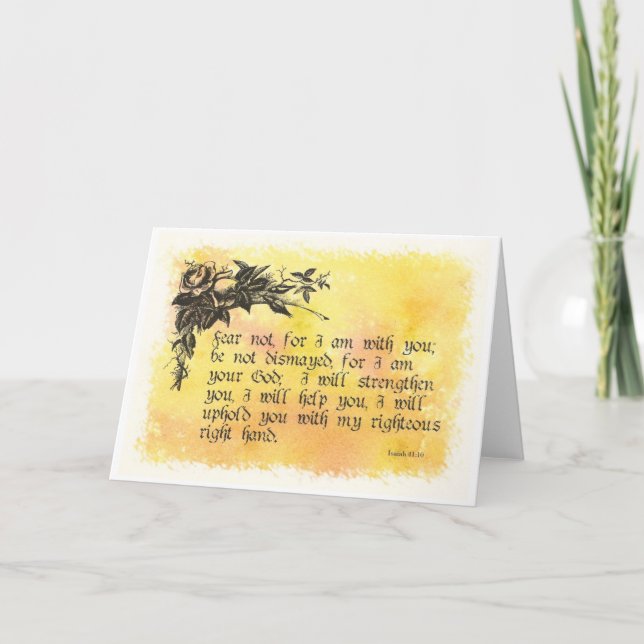 Scripture Encouragement Isaiah 41:10 Card (Front)