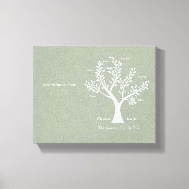Scripture Family Tree  Canvas Print, Warm Gray Print (Front)