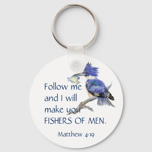 Scripture Fishers of Men Inspirational Quote Keychain