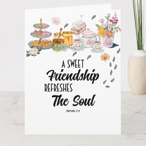 Scripture Folded Greeting Card Sweet Friendship