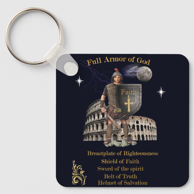 Scripture Full Armor of GOD Keychain (Front)