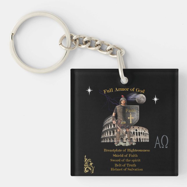 Scripture Full Armor of GOD Keychain (Front)