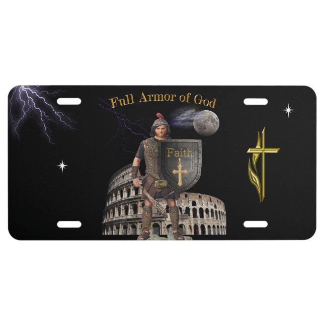 Scripture Full Armor of GOD License Plate (Front)