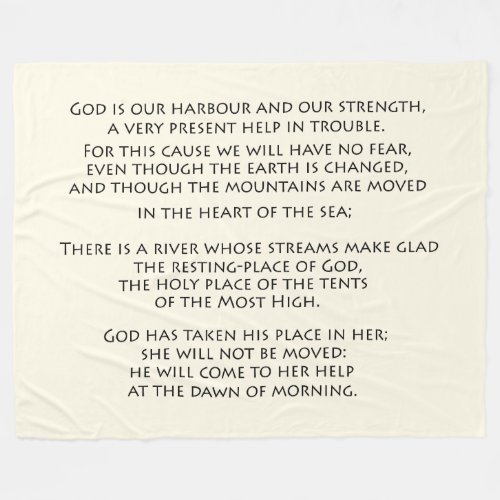 Scripture God Bible Verse Psalms Fleece Blanket