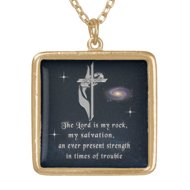 Scripture Gold Plated Necklace (Front)