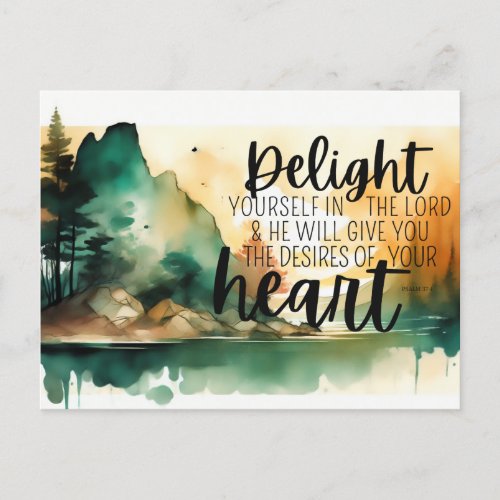 Scripture Greeting Post Card Delight