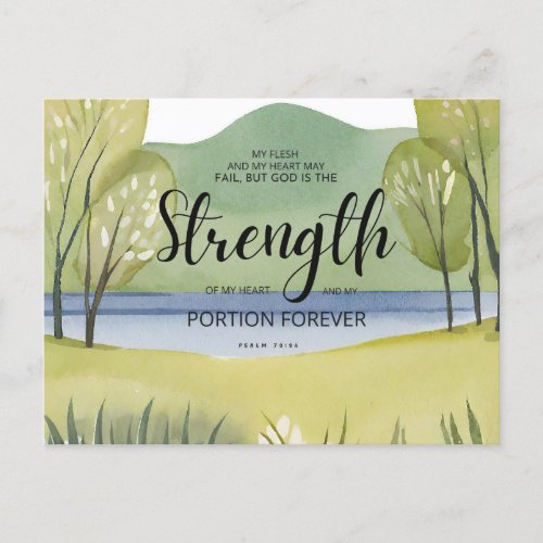 Scripture Greeting Post Card Strength