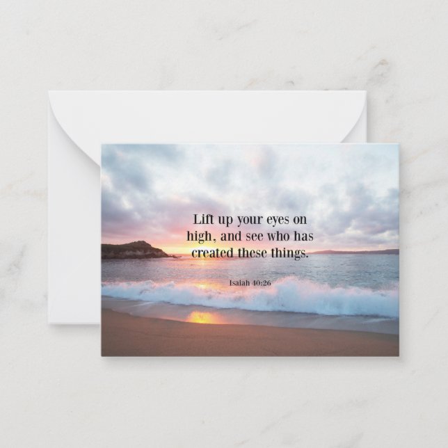 Scripture, Isaiah 40:26 Note Card (Front)