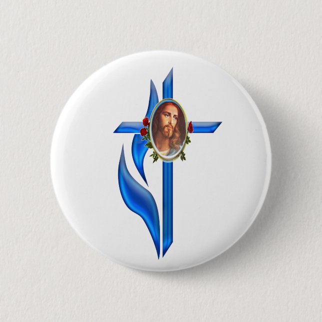 Scripture John 3;16 Button (Front)