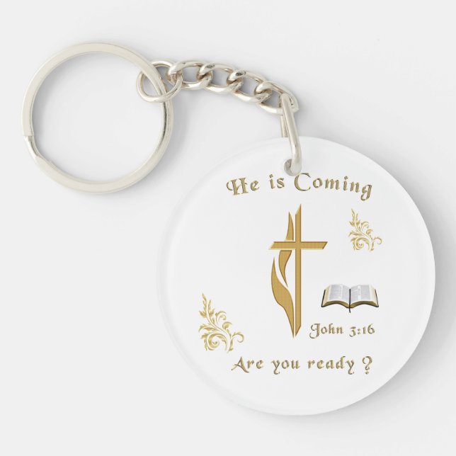 Scripture John 3:16 Keychain (Front)