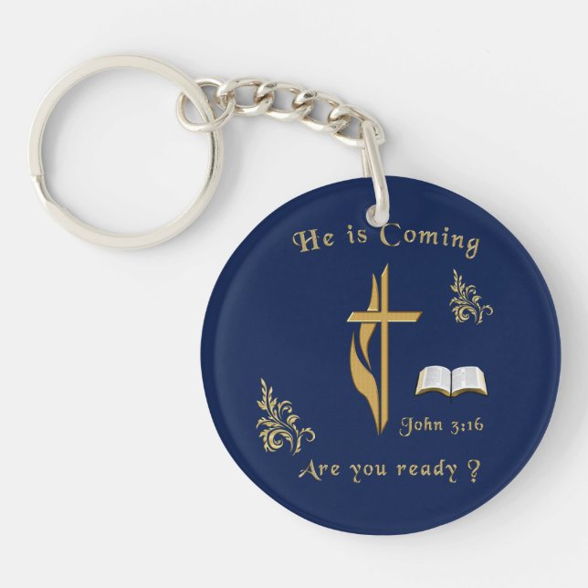 Scripture John 3:16 Keychain (Front)