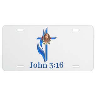 Scripture John 3;16 License Plate
