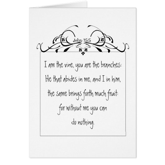 Scripture, John 5:15 I am the Vine (Front)