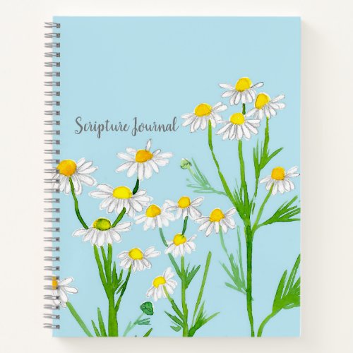 Scripture Journal Bible Study Chamomile Flowers