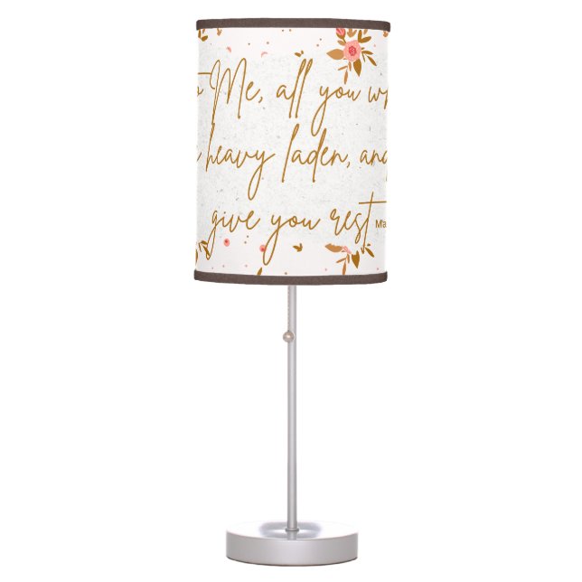 Scripture Lamp Matthew 11:28 (Front)